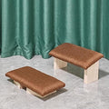 Meditation Stool, Solid Wood Folding Meditation Stool, Easy to Carry Out, Yoga Meditation Stool, Kneeling Tea Stool, Inclined Stool,Brown