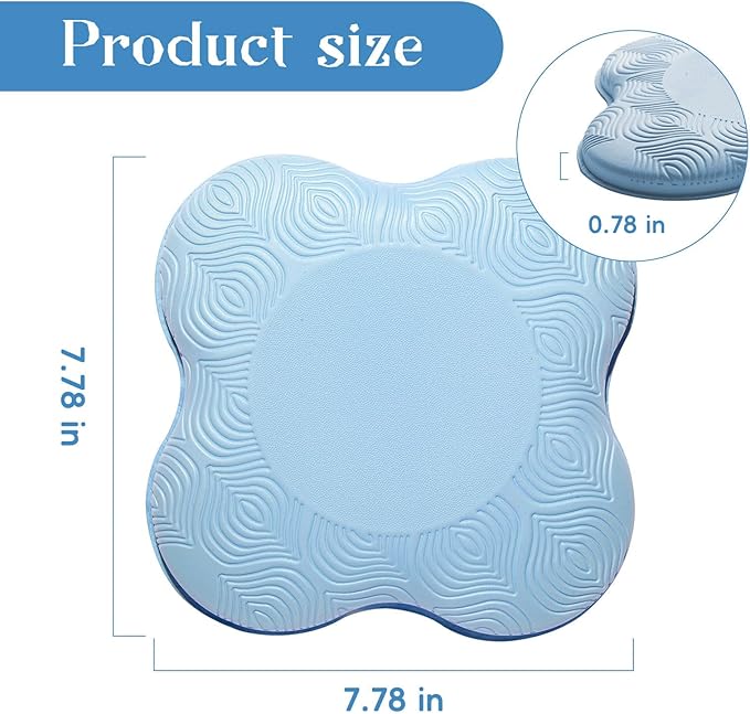 2 Packs Yoga Knee & Elbow Cushions - Extra Thick Foam for Knees, Elbows, Wrists, Hands & Head - Pilates & Kneeling Pads - Support Foam Pads for Women & Men