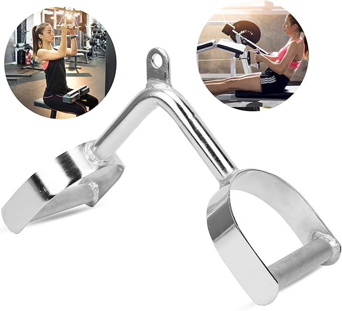 Acouto Rowing Machine Handle - VShaped Cable Attachments for Enhanced Grip and Versatile Strength Training in Home Gym