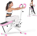 DlandHome Squat Machine, Squat Rowing Machine with Adjustable High-Strength Resistance Band for Home Gym, Foldable Leg Glute Trainer for Full Body 330lbs