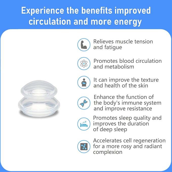 Silicone Cupping Therapy Set, Cupping Kit for Massage Therapy, Massage Cupping Cups for Household Cellulite Joint Pain Muscle Pain