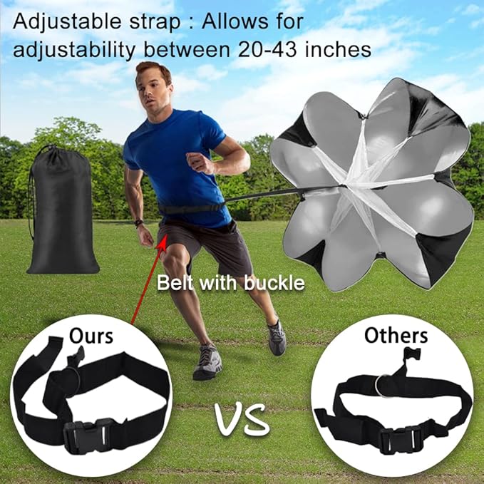 Agility Ladder 1 Agility Training Equipment 1 Resistance Parachute 4 Adjustable Hurdles 12 Disc Cones 1 Jump Rope 3 Resistance Band 1 Yoga Band Agility Speed Training Equipment for Youth&Adults