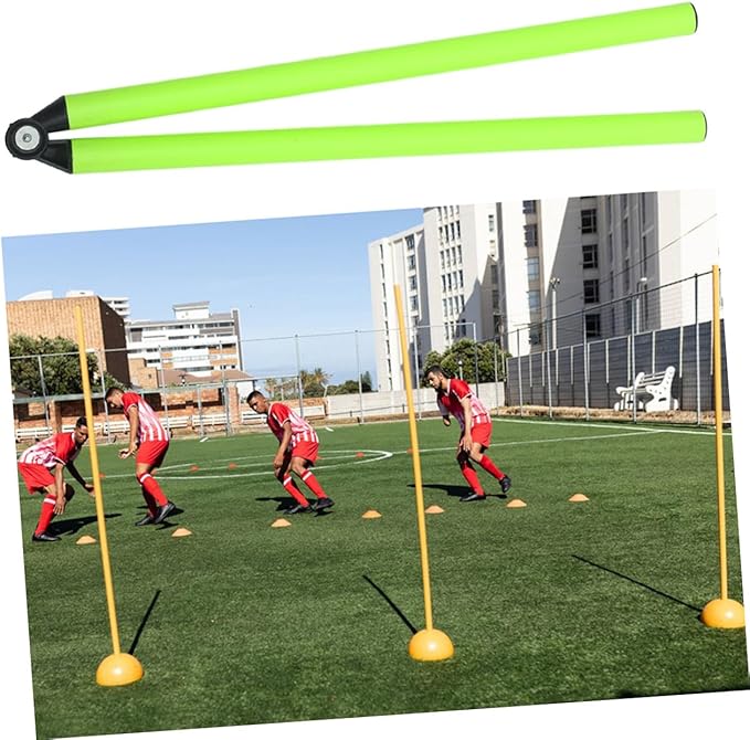 3Pcs Football Training Sign Rods Durable Basketball Agility Poles for Speed Training Soccer Hurdles Tools for Athletes and Teams