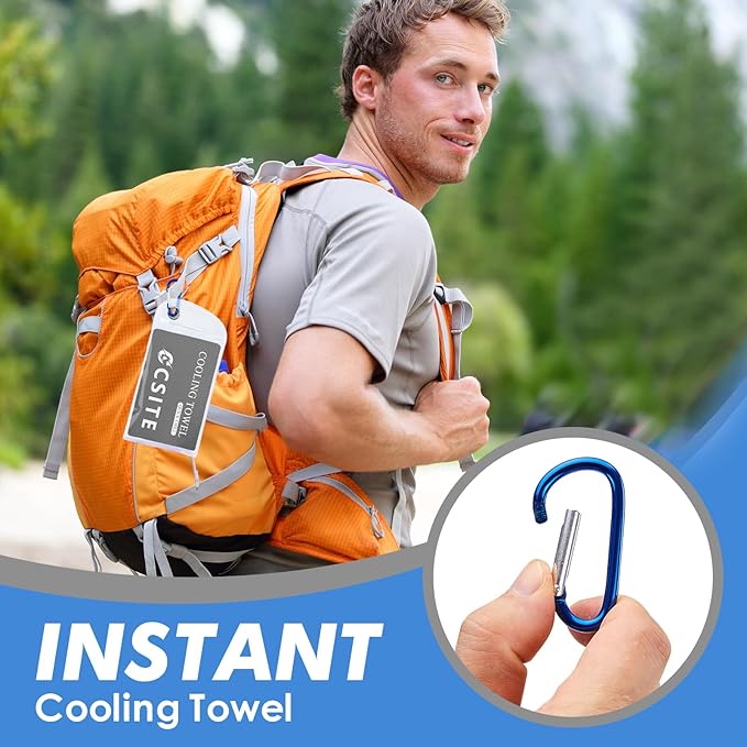 8 Pack Cooling Towels (47"x12") for Neck and Face, Ice Towel for Hot Weather, Soft Breathable Chilly Gym Towels, Microfiber Towel for Work Out, Yoga, Running, Camping & More Activities