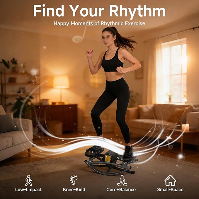 The Rock Steppers Side to Side - Lateral Rocker Rocking Stair Fitness Steppers for Exercise at Home Exercise Machine Rock N Roll Stepper Exercise Machine Side Step Rocker