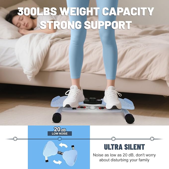 Waist Twisting Machine, Ab Twister Board for Exercise, Noiseless Exercise Waist Twister for Home Gym Equipment, 330 lbs Capacity | Track Time, Reps, Calories with Digital Display