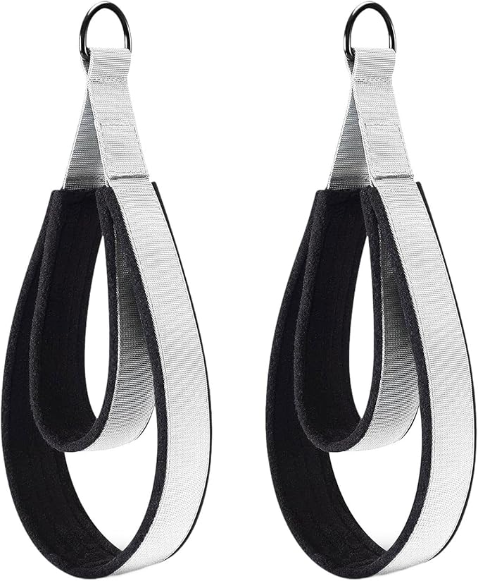 2X Pilates Double Loop Straps D Rings Straps Handle Pilates Accessories Pilates Equipment Exercise for Improve Flexibility