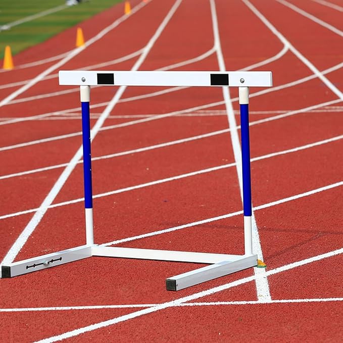 Track and Field Hurdles for Adult Athletes, Adjustable Height 30-42In Agility Hurdles, Outdoor Workout Training Pole Set, Professional Hurdle
