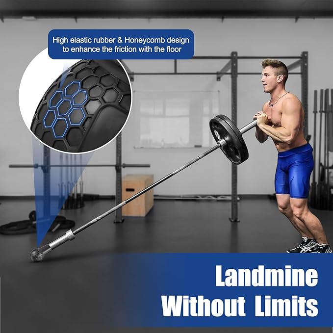 Portable Barbell Landmine Attachments Fitness Landmine Base For Homes Gym Strength Training with Nonslip Rubber Base