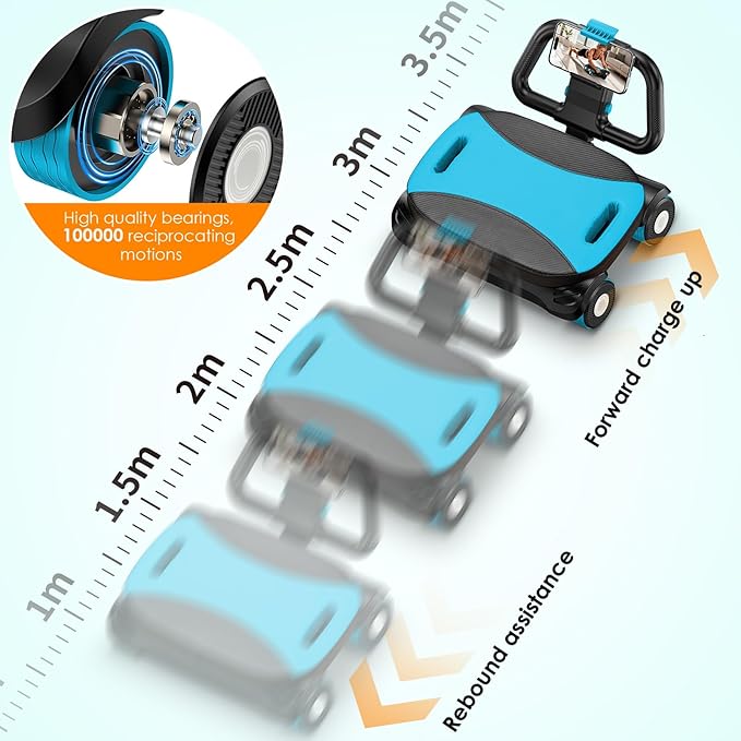 FIAMERMOR 2025 AB Roller Wheel - 4 wheel elbow support abdominal wheel automatic rebound abdominal fat burning weight loss core training equipment home/gym