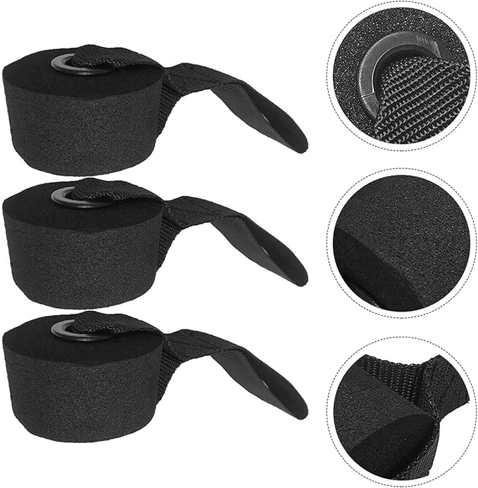 YARNOW 5pcs Resistance Bands Door Anchor Straps Black Portable Fitness Band Door Clip for Home Workout and Strength Training Equipment Attachments