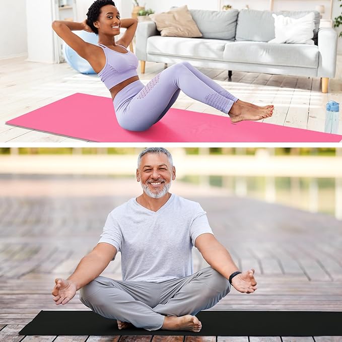 Breling 3 Pack 26"x73" Hot Yoga Mat Towel Pack Non-Slip Yoga Mat Gym Sweat Absorbent Microfiber Towel for Pilates Workout Women Men