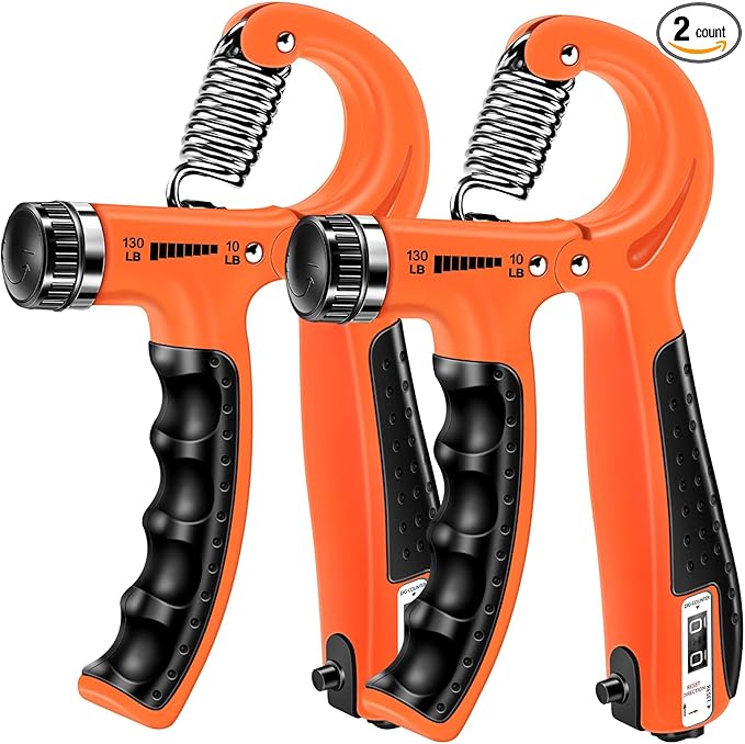 Grip Strength Trainer (2 Pack), Forearm Strengthener, Hand Grip Gripper Strengthener, Hand Strengthening Devices, Forearm Exerciser, Finger Wrist Strengthener, Exercisers Squeezers for Strength