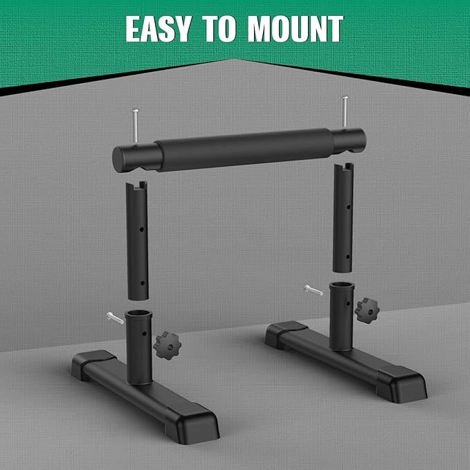 IMAYCC Push Up Bar, Adjustable 7.5" and 10.6" High Parallettes Bars & Dip Bar With Full-Cover Foam Grips, No Wobbling Calisthenics Equipment For Handstand, L-Sit, Gymnastics, Strength Training Home Gym