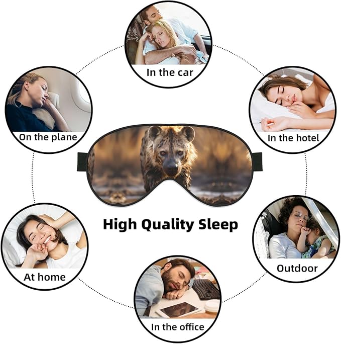 Lone Hyena Head-Mounted Double-Sided Light-Blocking Sleeping Eye mask to Protect Eyes and Relieve Eye Fatigue