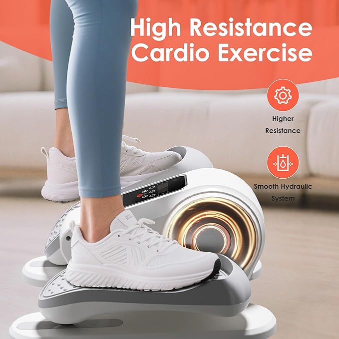 Under Desk Elliptical Machine for Seniors – Compact, Quiet & Portable Mini Leg Pedal Exerciser with Adjustable Speed and LED Display for Home and Office Workouts