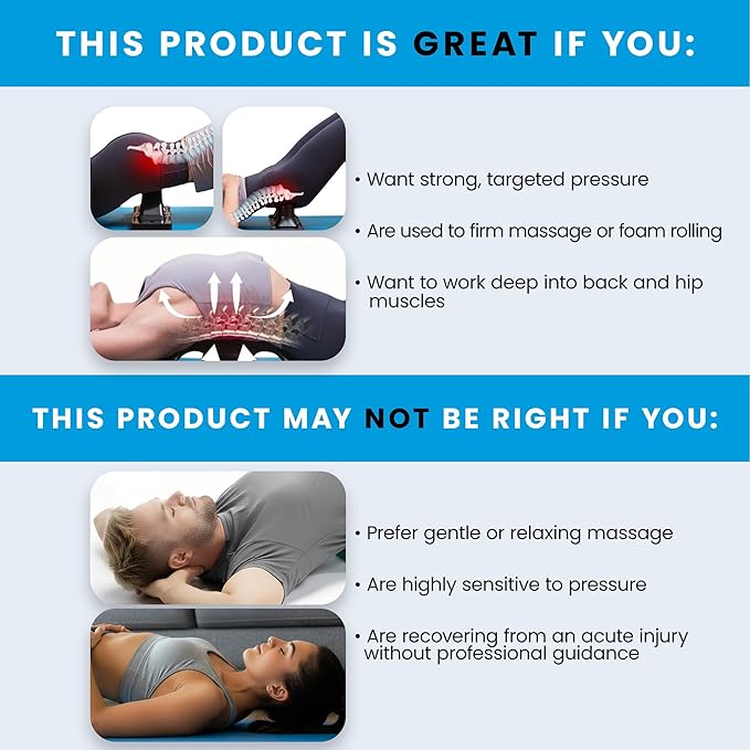 Thrival Wave - Fully Adjustable Psoas Muscle Release Tool for QL, Hip Flexor, Back, Hamstring, Glute, Iliacus, and Neck Pain - Trigger Point and Myofascial Release Tool - Carbon Black