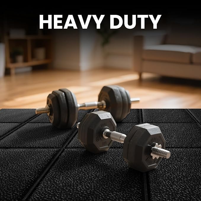 Treadmill Mat 79" x 39", 5mm Thick, for Under Treadmill, Walking Pad & Exercise Bike on Carpet & Hardwood Floors, Non-Slip Stripe Design, Waterproof Floor Protector, Noise & Shock Absorbing