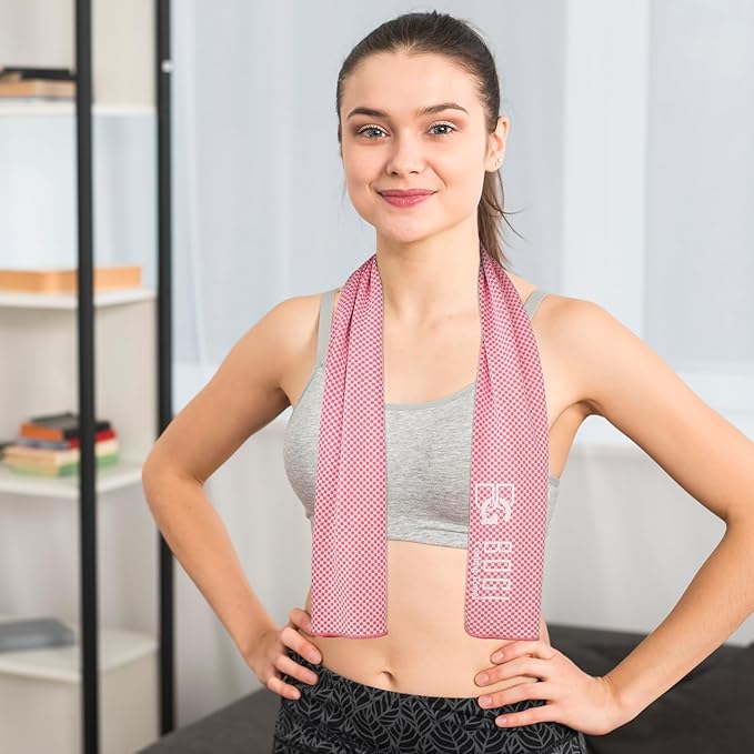 BOGI Cooling Towels for Neck and Face, Soft Breathable Cool Towel for Instant Cooling Stay Cool for Yoga, Sport, Gym, Camping, Running & More Activities