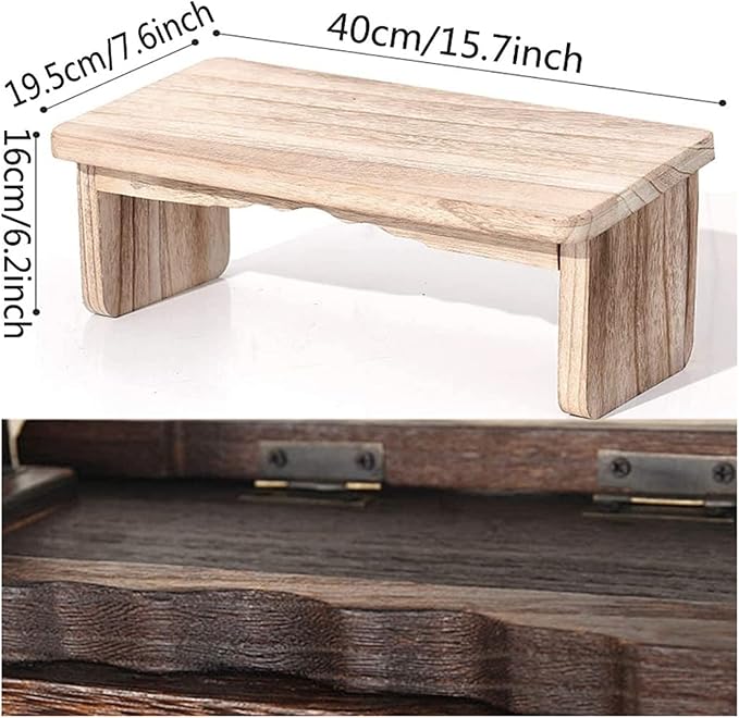 Kneeling Chair,Meditation Bench Kneeling Stool,Portable Foldable Perfect Kneeling Stool Ergonomic Yoga Bench, for Tea Ceremony, Seiza, Yoga, Praying and Healthier Sitting(Wood Color)