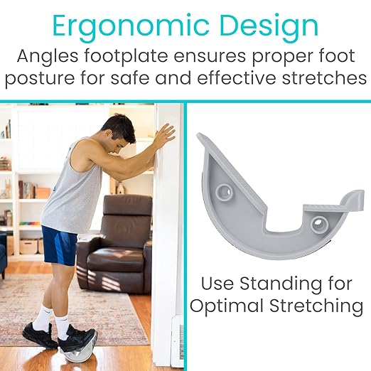 Vive Foot Rocker - Calf Stretcher for Achilles Tendinitis, Heel, Feet, Shin Splint, Plantar Fasciitis Pain Relief - Stretches Strained Leg Muscle - Ankle Wedge Stretch Improves Flexibility (Small)