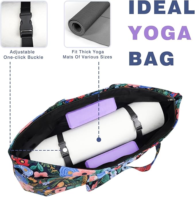 Yoga Mat Bag Yoga Mat Carrier with Shoes Compartment & Wet Pocket Pilates Bag with Zipper Pockets & Yoga Mat Holder Strap Yoga Bags and Carriers Fits All Your Stuff