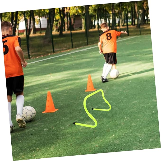 Kisangel Professional Soccer Training Agility Hurdles Adjustable PVC Sports Equipment for Boys and Girls and Athletes Wear-Resistant and Convenient for Speed and Footwork Development