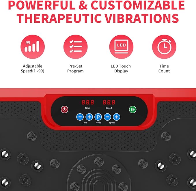 Vibration Plate Exercise Machine – Full Body Vibration Platform for Weight Loss, Lymphatic Drainage & Muscle Toning – Home Fitness Equipment with Remote
