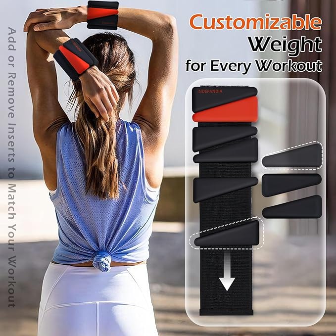Wrist Ankle Weights for Women & Men, 2lbs/4lbs Adjustable Weighted Bangles to Boost Calorie Burn & Strength, Arm & Leg Weights for Pilates, Yoga, Walking, Barre, Gym & Home Workout