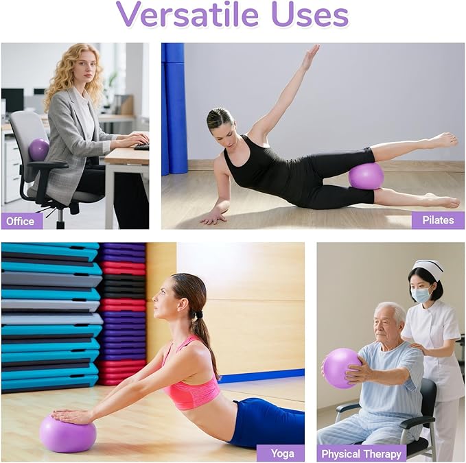 TOPZGLEEY Pilates Ring and Ball Set with Resistance Bands - Pilates Equipment for Home Workout - 14'' & 12'' Pilates Rings, 2 Pilates Balls, 5 Resistance Bands,Guide