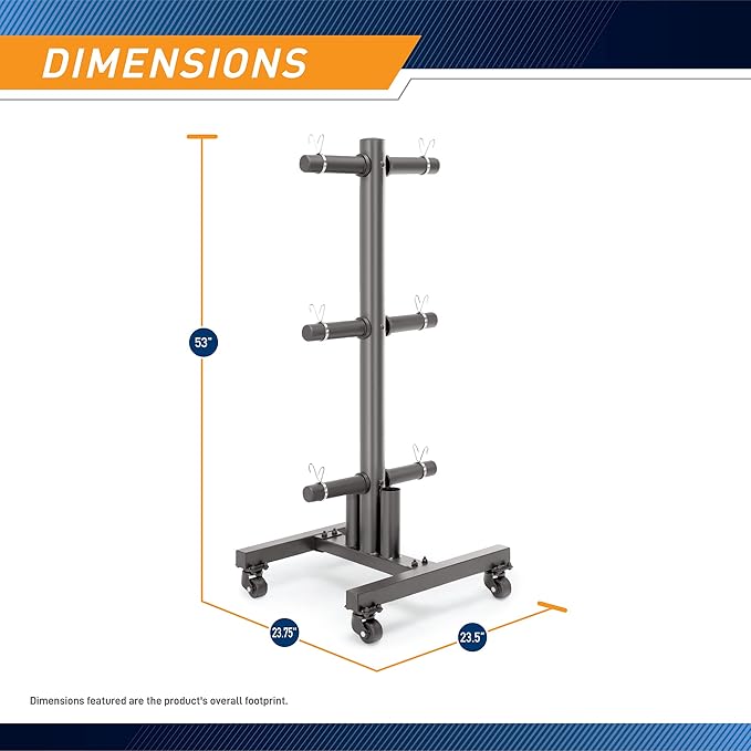 Marcy Olympic Weight Plate Tree for 2-Inch Plates Weight Storage Rack