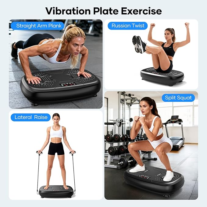 Vibration Plate Exercise Machine for Lymphatic Drainage Massage & Weight Loss, 400 lbs Capacity Vibration Platform Fitness for Whole Body Workout Shake Plate, Gym Fat Burner for Women and Men