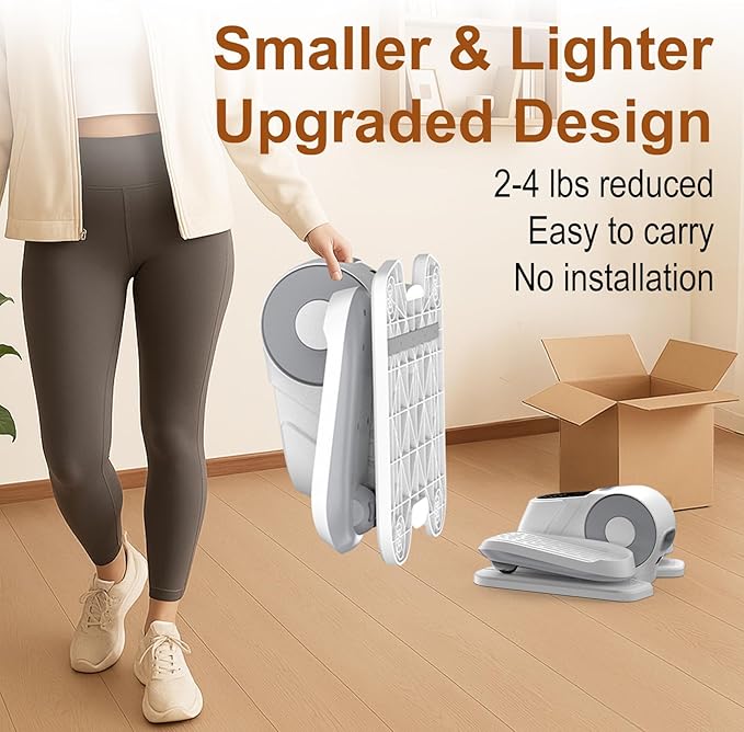 VIVURN® 028 Under Desk Elliptical 12 Speed 5 Modes Motorized Leg Exerciser While Sitting for Seniors As Seen on TV Low Impact Electric Pedal Exerciser with Non-Slip Mat Quiet for Home and Office
