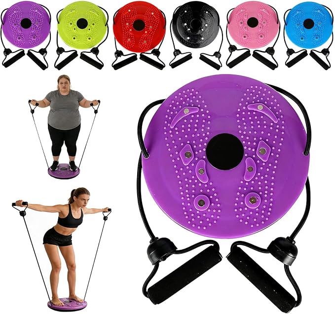 Waist Sculptor, 2026 Upgraded Waist Twister Machine - Adjustable 360° Rotation Twist Waist Machine with Ab Board for Core, Waist, Hip & Leg Workout, Home Pilates Core Trainer