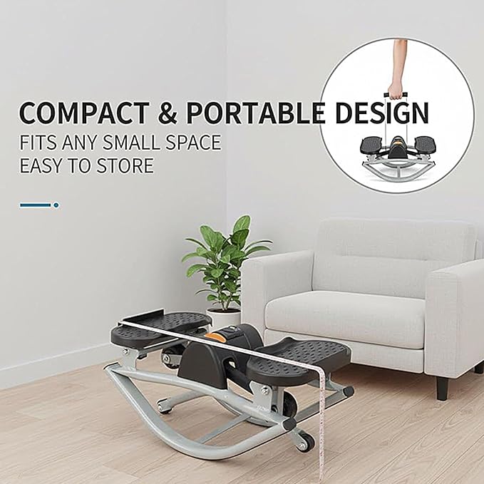 Rock Stepper | Portable Home Gym Accessories - Stair Step Core Workout Equipment | for Glutes Abs Core Upper Body Living Room Bedroom Balcony Indoor Outdoor Office Men Women