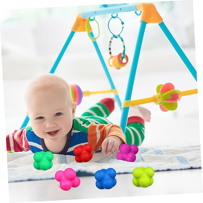 BESPORTBLE 6pcs Hexagonal Reaction Balls Fitness Training Equipment for Agility Reflex and Coordination for Indoor Fun and Sports Practice