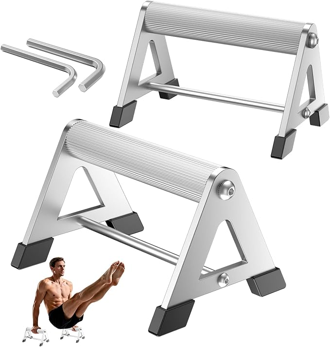 Push Up Stand, Pushup Handles for Strength Training, Heavy-duty Stainless Steel Push Up Bars Gym Exercise Equipment, Hold Up to 500lbs, 1 Pair