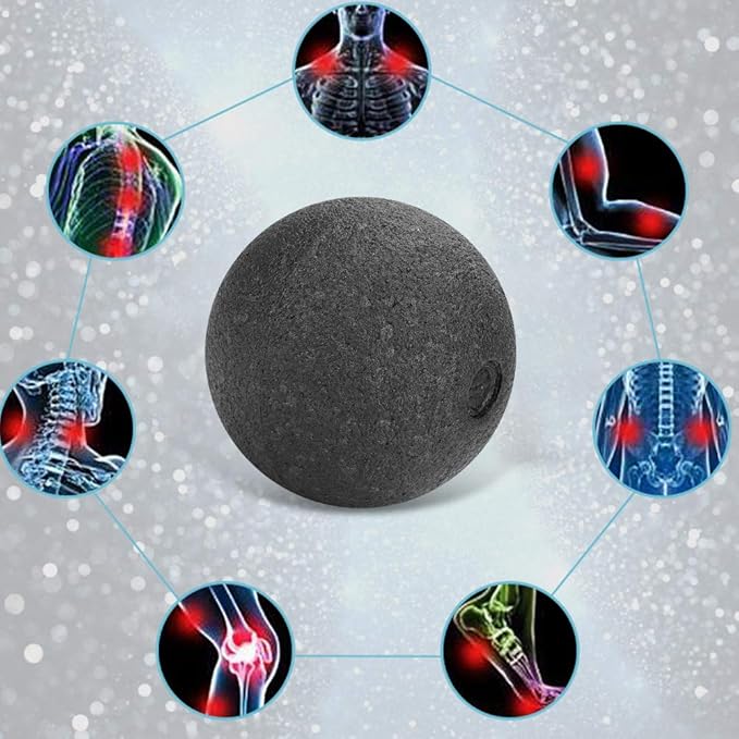 Yoga Massage Ball, Relax Muscles Soft Foam Roller Ball with High Density Foam Structure for Massaging Muscles for Adults for Exercises(Black, 8CM Single Ball)