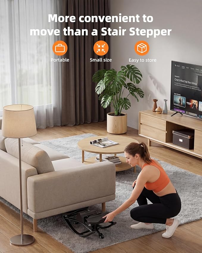 Rock Fitness Stepper for Exercise at Home, Motion Stair Stepper with Resistance Bands for Full Body Workout, Aerobic Workout Machine Fitness Equipment