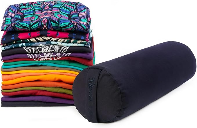 Yoga Studio Spare Organic Cotton Bolster Covers With Handle And Zipper (Aqua)