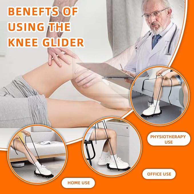Knee Glider for Knee Replacement Recovery ，Recovery Aids for Knee Exercises， Portable Knee Strengthening and Rehabilitation Tool