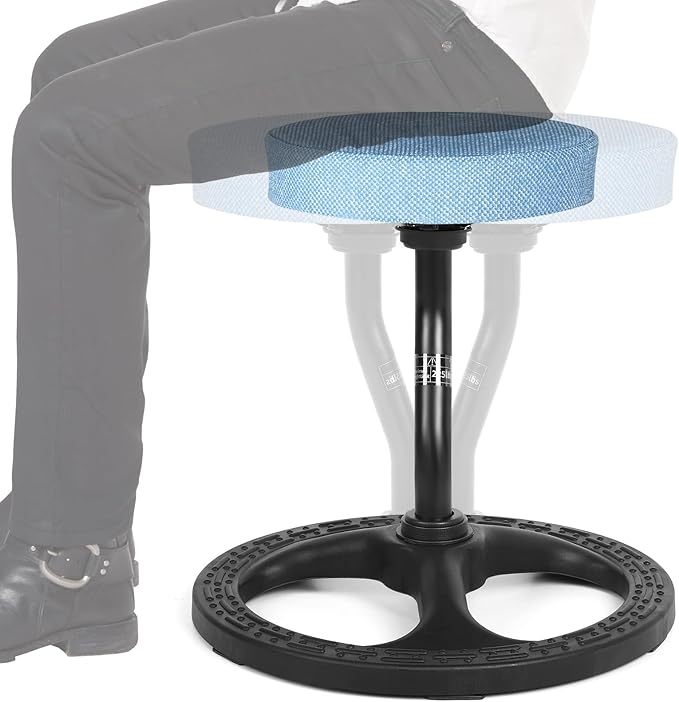 ADHD Chair for Kids, Yoga Chairs for Adults, Wobble Stool Active Flexible Seating Desk Chair with Non-Slip Base and Washable Seat Cover for Stability, Balance, Yoga, Office, School, Classroom