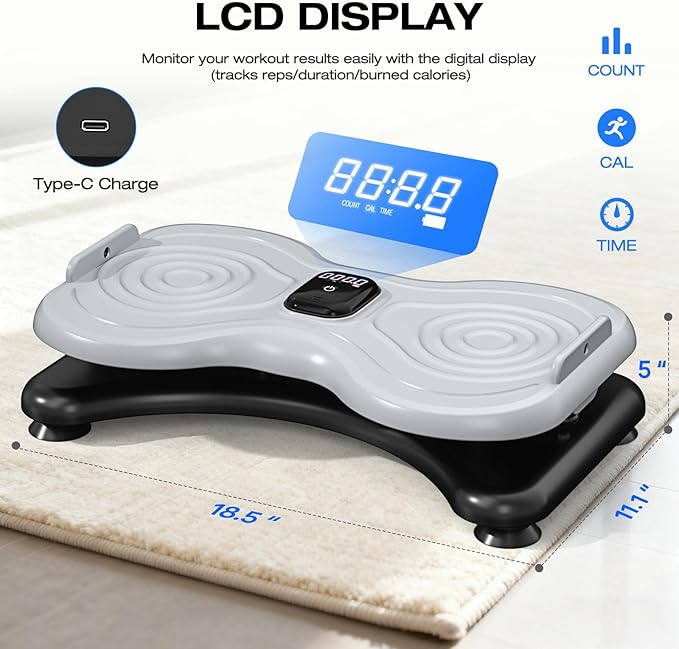 Silent Waist Twist Machine, Anti-Slip Twister Exercise Board with Stable Base, Waist Twisting Disc for Safe Ab Workout and Foot Massage at Home or Gym