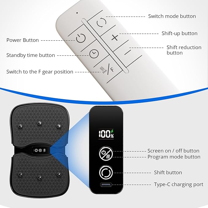 Mini Vibration Plate Machine, Leg Waist Workout Vibrating Plate Portable Quiet Percussion Massager for Legs, Waist, Back, Neck Vibration Massager,Buttocks Muscle Stiffness Relief