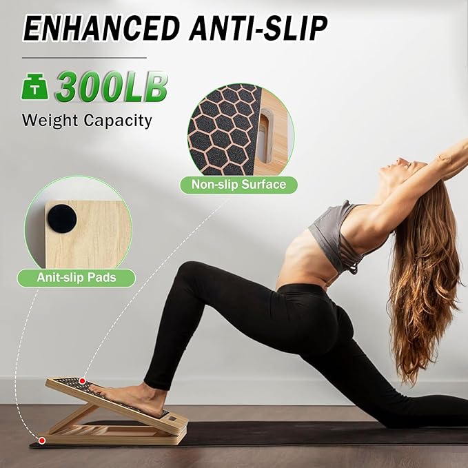 Physical Therapy Equipment, Adjustable Calf Stretcher Slant Board & Slant Board for Calf Stretching - Portable Incline Board for Leg Exercises | Athletic Training Equipment