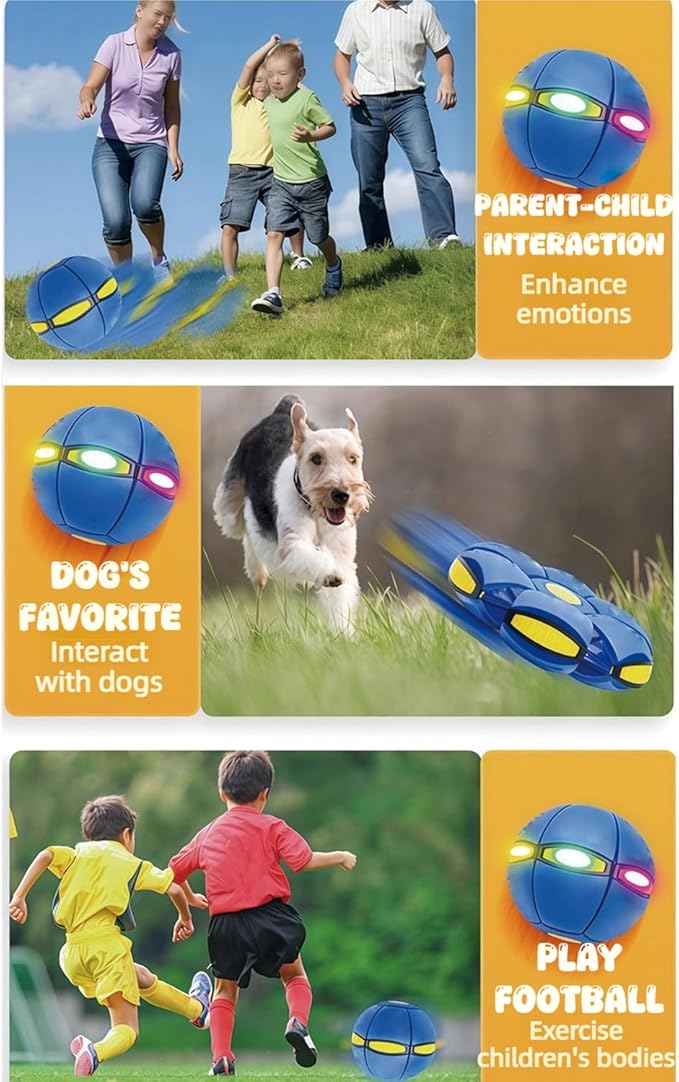 Magic Bouncing Ball, Children's Bouncing Ball, Automatic Rebound Double The Fun, Magics Flying Saucer (No Light,Green)