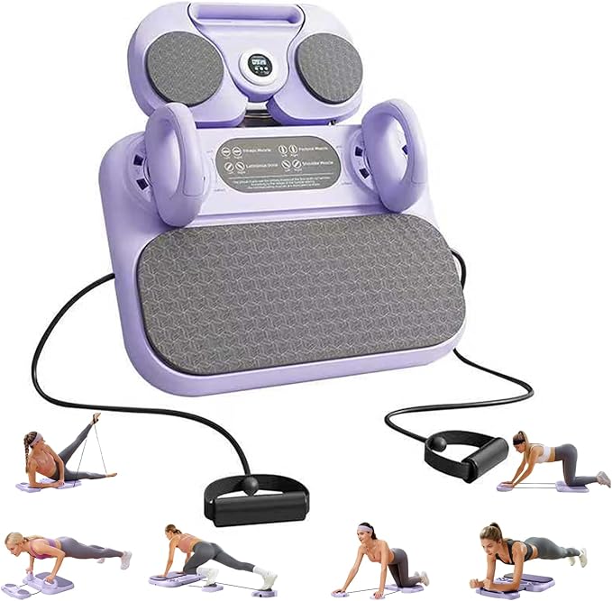 Pilates Exercise Board for Women – Adjustable Resistance Home Workout Board with Resistance Bands, Full Body Toning, Core Strength & Flexibility Training for Indoor Fitness