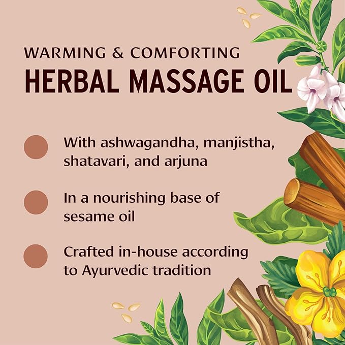 Banyan Botanicals Organic Mahanarayan Oil – Deeply Penetrating Muscle & Joint Recovery Oil – Warming Ayurvedic Massage Oil for Active Mobility & Tissue Resilience – 8 oz – USDA Organic