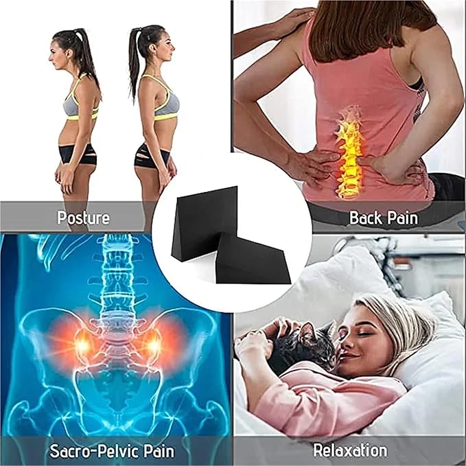 Yoga Wedge Block 2pcs Squat Wedge Block Non Slip Professional Ramp For Weightlifting Deadlift Heel Elevated Calf Raises For Home Practice,Physical Therapy,Pilates.