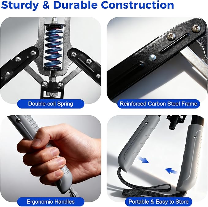 DERACY Chest Workout Equipment, Adjustable Forearm Strengthener, Carbon Steel Twister Arm Trainer, Upper Body Strength Trainer for Home Gym
